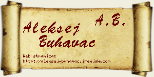 Aleksej Buhavac vizit kartica